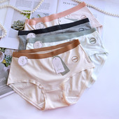 洢诺丽人8160巨柔软舒服亲肤透气窄边小清新少女包臀中腰三角内裤
