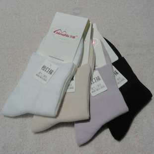 梦娜24春夏新款松口女袜休闲纯色清新舒适透气吸汗超薄棉袜子