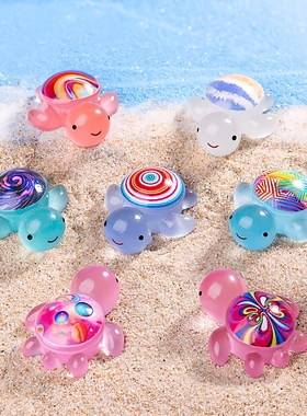 夜光发光迷你水晶小乌龟摆件