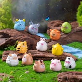 学生手工礼物可爱十二生肖萌粒diy装 饰盲袋配件汽车载桌面小摆件