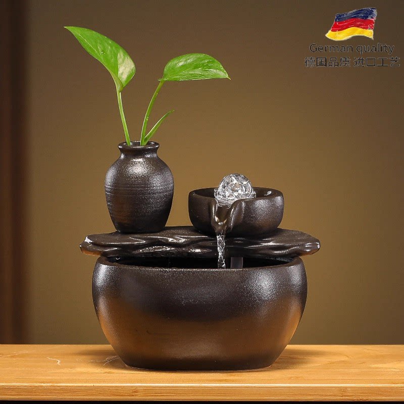 时来运转流水招财风水球摆件礼品