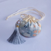 中国风新疆伊犁薰衣草香包古风织锦汉服配饰随身挂件汽车卧室香袋