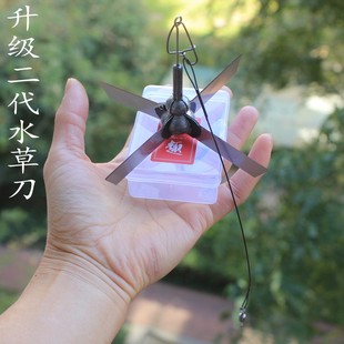 水草刀掏草洞割草刀神器抓草钩吊钩拉草器可折叠用竿捞水草锋利