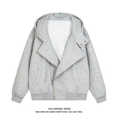 BUFU460g高克重双拉链开衫 空气层连帽卫衣外套男女秋上衣