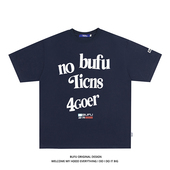 亿万少年BUFU国潮牌短袖 上衣TEE 复古潮流半袖 T恤男女夏季 情侣美式