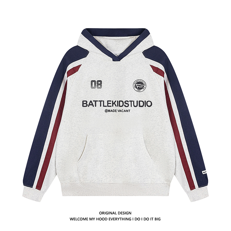 潮印花宽松卫衣青少年