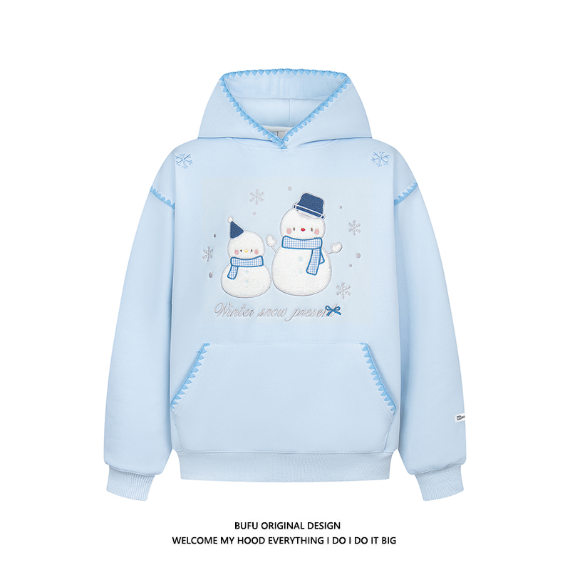 潮宽松绣花卫衣青少年