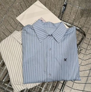 洋气百搭舒适条纹衬衫 百搭极简衬衣2026新款 春季 5014 江南春柳