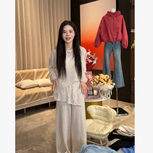 百搭针织衫 ＋休闲裤 2026新款 舒适套装 春季 经典 28669 芝麻奶芙