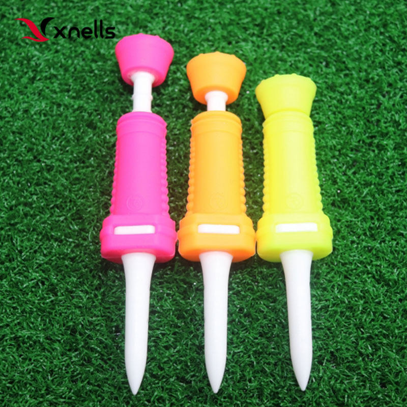 Xnells高尔夫弹力球tee 糖果色硅胶高尔夫球钉 可调节高度
