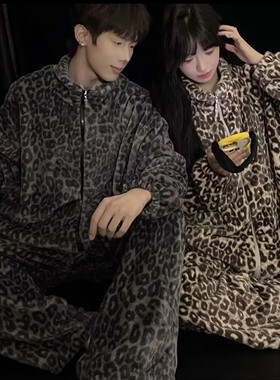 加厚保暖可外穿男女家居服