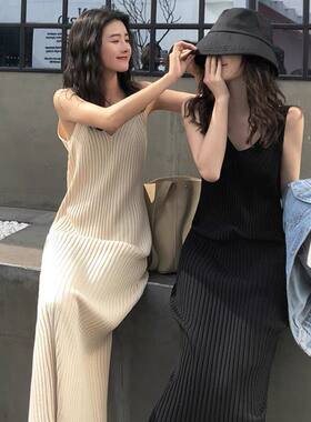 吊带连衣裙女士胖mm背心裙