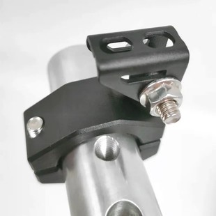 摩托车射灯支架铝合金万向支架雾灯外挂管夹斜杠保险杠扩展固定架