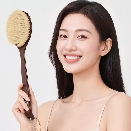 长柄洗澡刷椰丝鬃毛猪鬃沐浴刷搓澡神器软毛干刷擦后背身体刷搓背