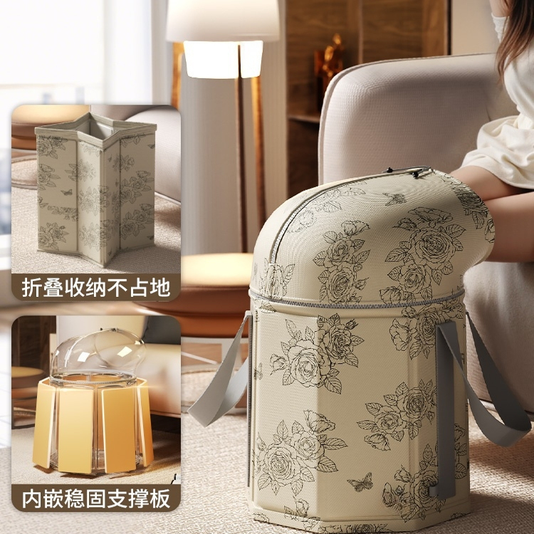 加厚保温泡脚桶可折叠折叠小腿加高高深脚盆家用泡脚袋便携式足浴