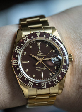 WMT Watch Panton MKII – Brown Dial 金棕GMT自动机芯复古手表
