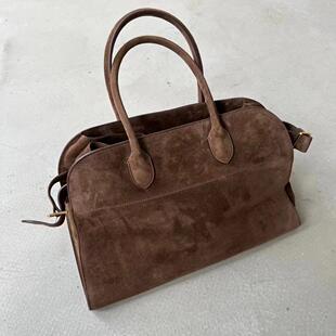 YURINA AOKI 潮流百搭大容量男女日常通勤旅行麂皮面tote手提包