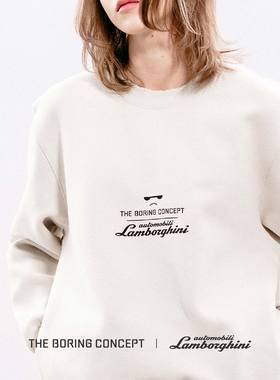 THE BORING CONCEPT TBC｜兰博基尼男女潮流休闲刺绣破坏圆领卫衣