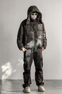 机能抽绳户外防风羽绒外套