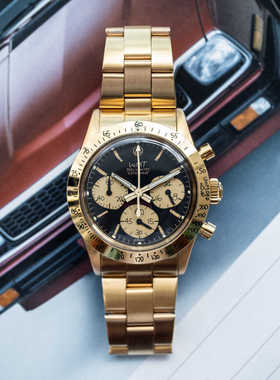 WMT Watch Green-GP10060C 手绘涂鸦计时盘精密石英镀金黑金手表