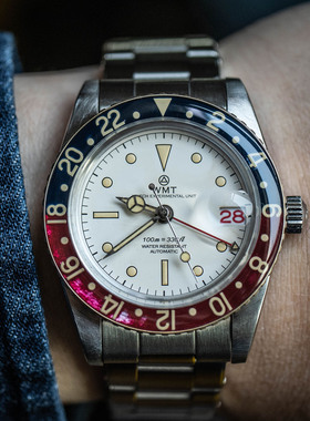 WMT Watch Panton MKII – White Dial 红蓝白盘复古自动机芯手表