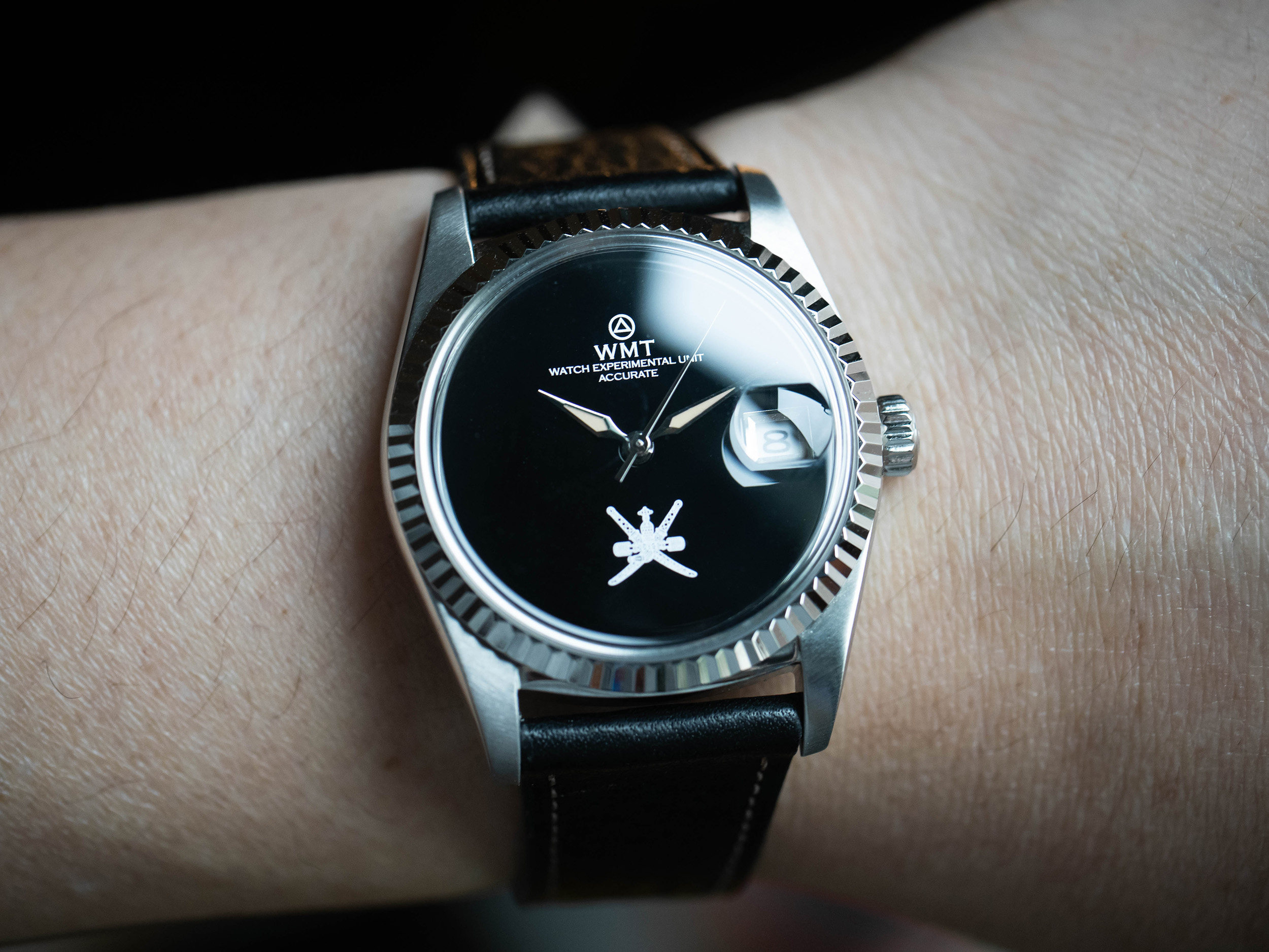 wmt watch cabochon – oman black黑银中东日志自动机芯复古手表