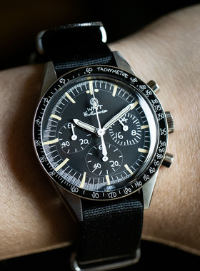 WMT Watch Green-Label系列EP0010C手绘涂鸦三眼计时石英复古手表