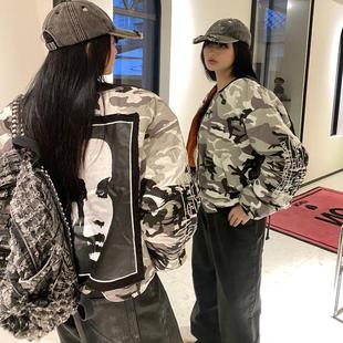 Reckless Scholars 迷彩MA-1 Bomber男女宽松风街头潮流夹克外套