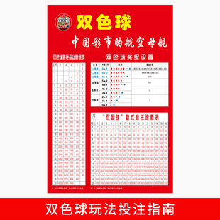 彩票店双色球胆拖投注价格表玩法介绍宣传海报福彩投注站贴纸6005