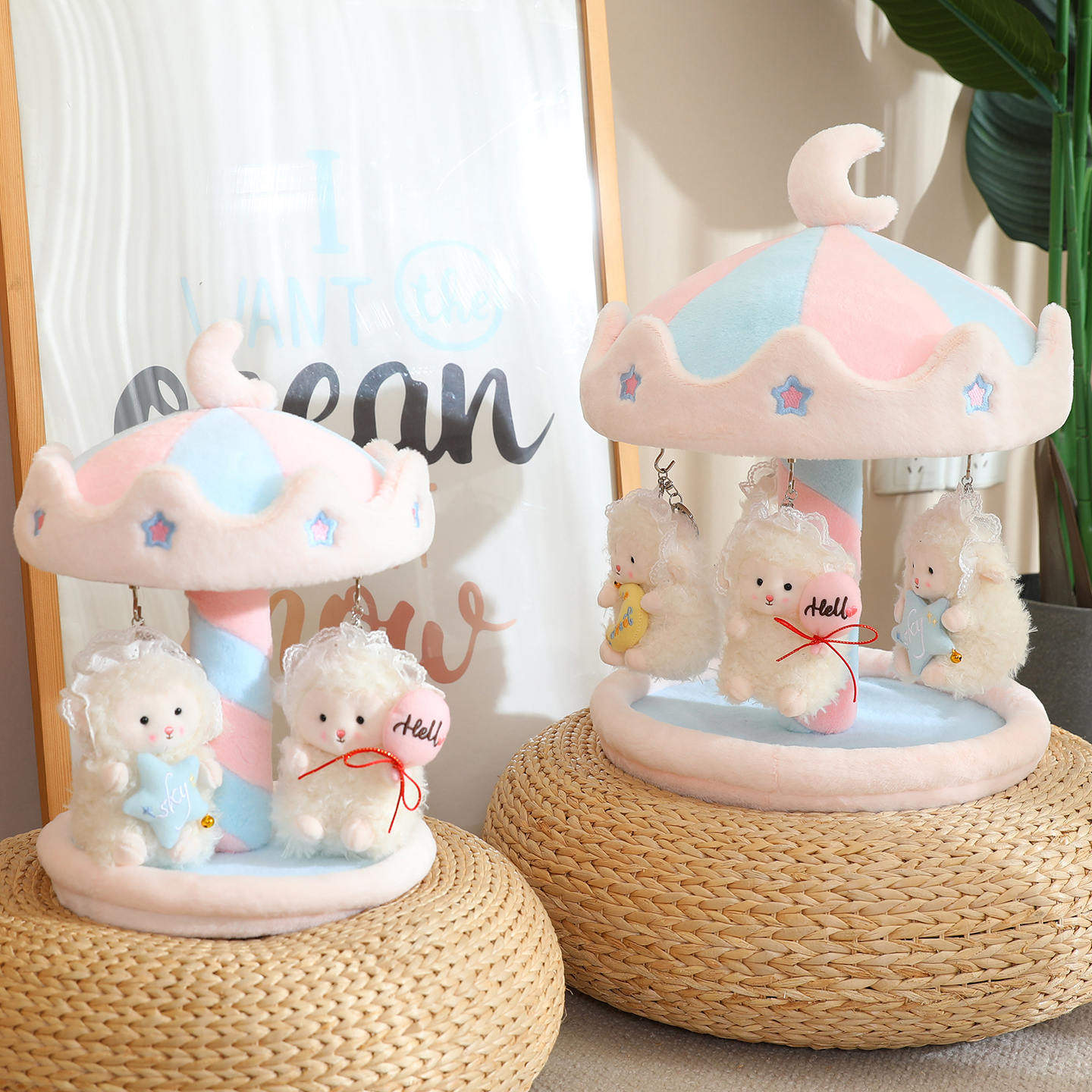 旋转娃屋棉花娃娃公仔玩偶挂件毛绒玩具收纳神器展示收纳架收纳盒,玩具/童车/益智/积木/模型,家居/生活场景,淘宝优惠券,粉丝福利购,淘宝优惠卷