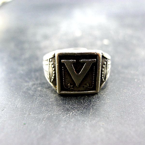 抗战胜利银制戒指民国老银饰品保真包老古董古玩杂项收藏