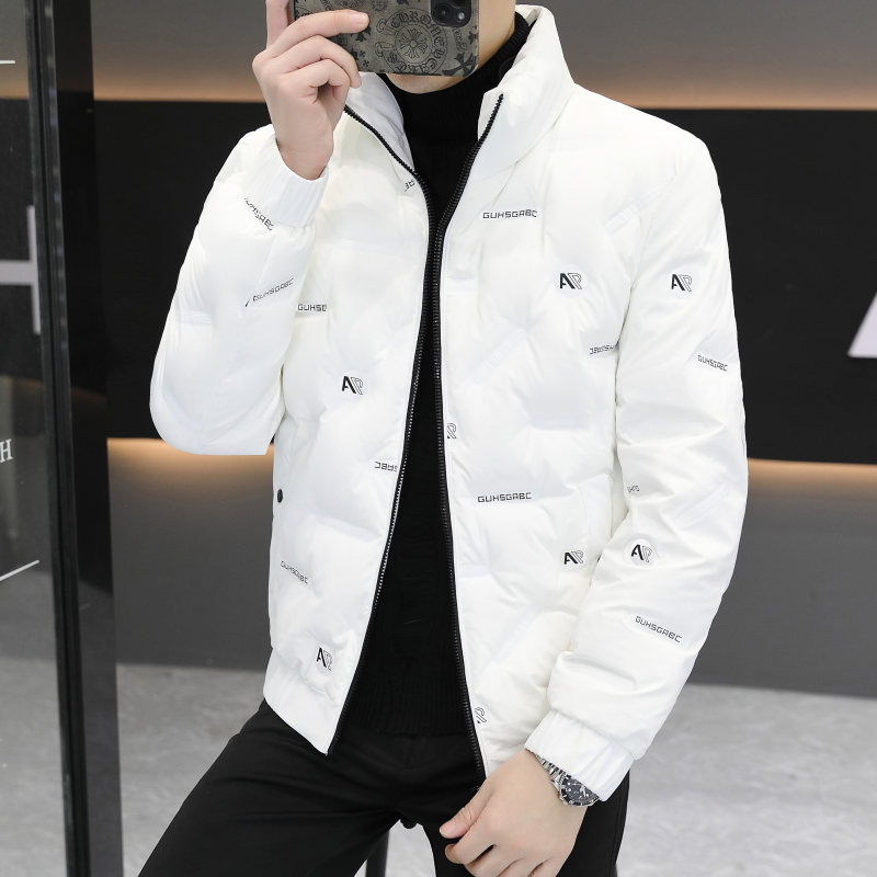 2025新款冬季白色短款修身白鸭绒羽绒服男潮流时尚外套防寒服帅气