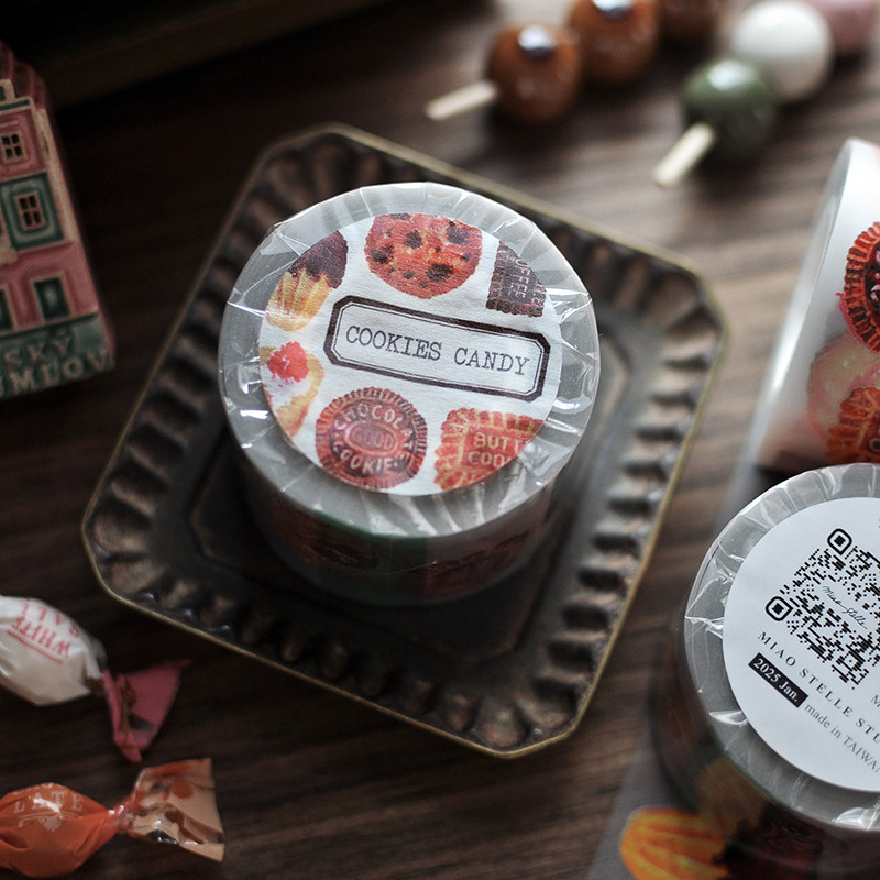 台湾喵吉星饼干糖果1纸胶带整卷