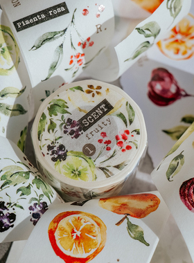 ChickTracks&台湾猫老大 香气研究所.果 和纸手帐胶带