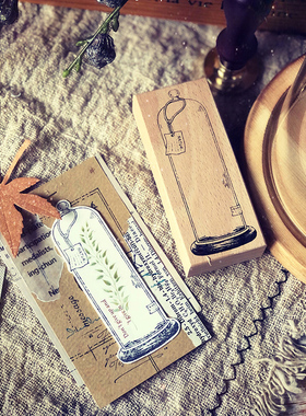 ChickTracks&台湾 LadyF 新品 玻璃罩印章 复古手帐工具