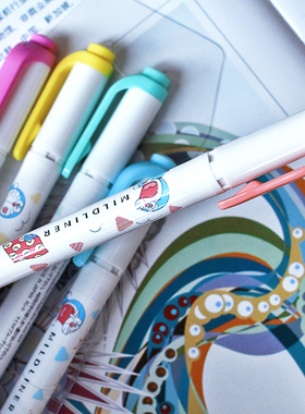 ChickTracks&日本斑马ZEBRA荧光笔 哆啦A梦宝可梦玩具总动员限定