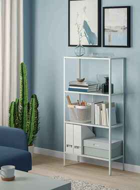 IKEA宜家巴格布搁架单元金属白色60x25x116厘米家用置物架收纳架