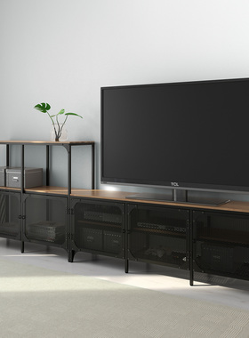 IKEA宜家耶伯电视柜黑色250x36x95厘米家用客厅收纳柜储物柜