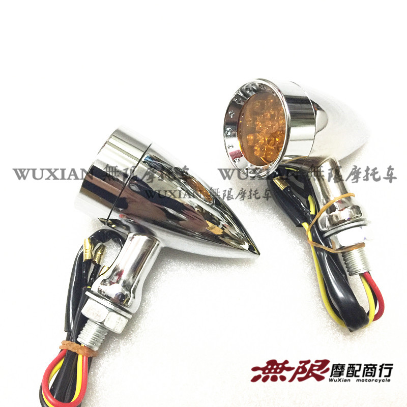 适用摩托车太子嘉陵70 CG125 小猴子 改装复古LED方向灯转弯灯 转