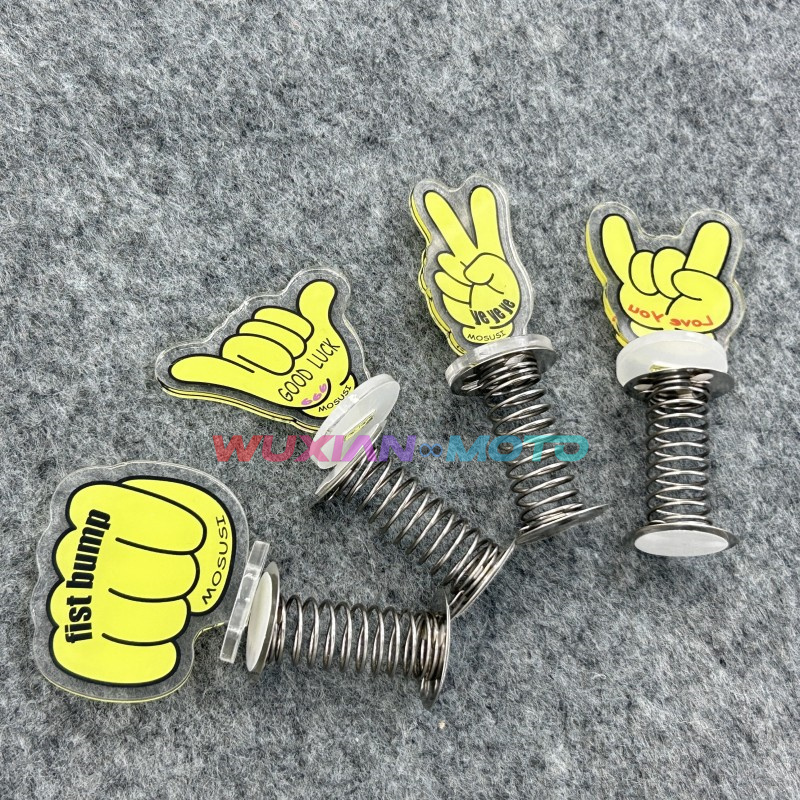 适用本田幼兽CC110/C125嘉陵COCO装饰手指手势摇晃车贴弹簧摇摇乐