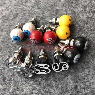 适用本田幼兽CC110嘉陵COCO野米轮胎气嘴帽复古摩托车后牌照螺丝