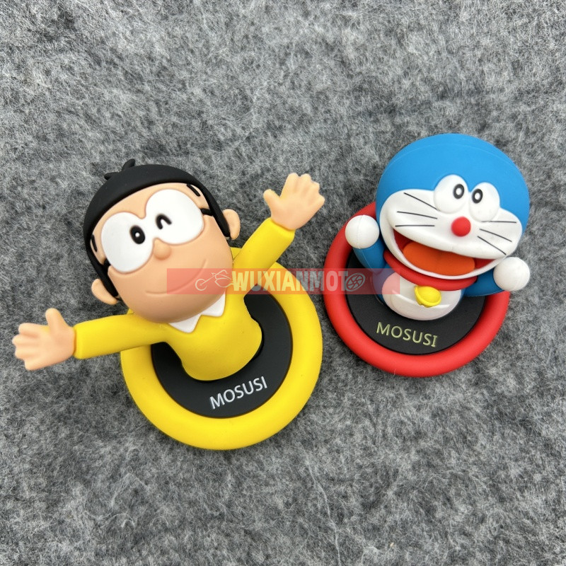 适用维斯帕GTS维多利亚150摩托车装饰公仔车贴哆啦A梦立体车标贴