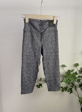 K2434任3件包邮外贸欧美女士健身裤新款松紧腰修身显瘦中裤瑜伽裤