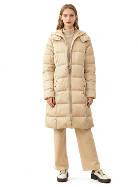 F4963任3件包邮外贸欧美单女装长款棉衣冬款立领连帽修身百搭棉服