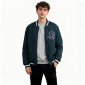 立领棉衣 外贸欧美单学院风男生休闲棉服新款 C4042任3件 包邮