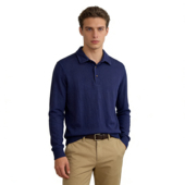 V4252外贸欧美单男士 翻领套头宽松百搭休闲上衣 新款 薄款 针织衫