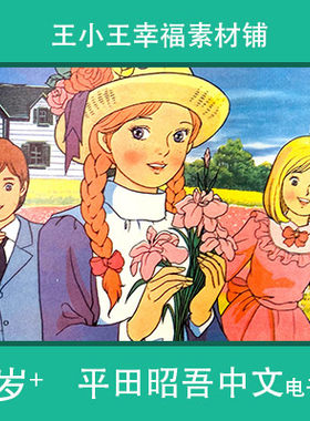 【电子版】怀旧平田昭吾中文80系列红色头发安妮手账卡片闪卡素材