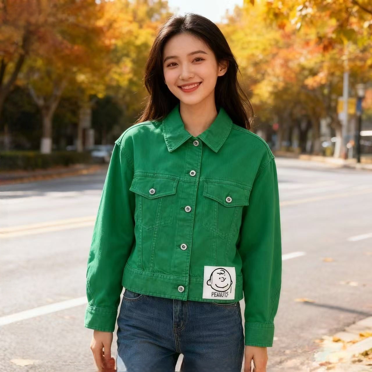 ABLEJEANS女牛仔夹克厚外套上衣