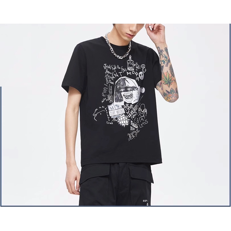 ABLEJEANS短袖体恤全棉青年半袖