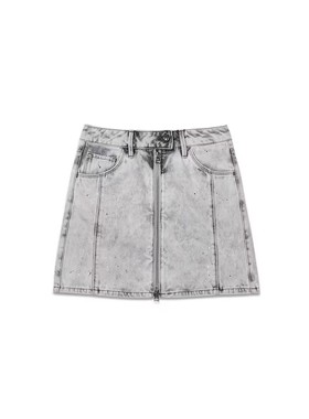 25年新款正品ABLE JEANS库伊拉联名女牛仔半身裙灰色休闲短裙H型